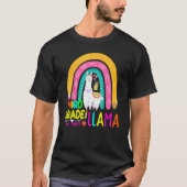 Third Team 3rd Grade Teacher Rainbow No Prob Llama T-shirt (Voorkant)