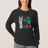 Third Team 3rd Grade Teacher Rainbow No Prob Llama T-shirt (Voorkant)