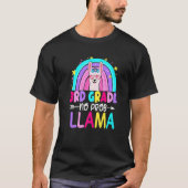Third Team 3rd Grade Teacher Rainbow No Prob Llama T-shirt (Voorkant)