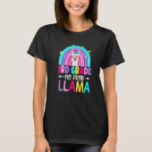 Third Team 3rd Grade Teacher Rainbow No Prob Llama T-shirt (Voorkant)