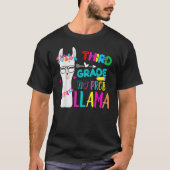 Third Team 3rd Grade Teacher Rainbow No Prob Llama T-shirt (Voorkant)