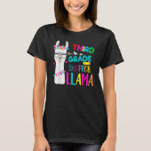 Third Team 3rd Grade Teacher Rainbow No Prob Llama T-shirt (Voorkant)