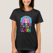 Third Team 3rd Grade Teacher Rainbow No Prob Llama T-shirt (Voorkant)