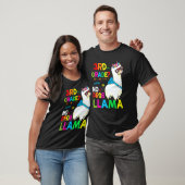 Third Team 3rd Grade Teacher Rainbow No Prob Llama T-shirt (Unisex)