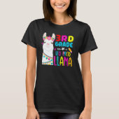 Third Team 3rd Grade Teacher Rainbow No Prob Llama T-shirt (Voorkant)