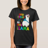 Third Team 3rd Grade Teacher Rainbow No Prob Llama T-shirt (Voorkant)