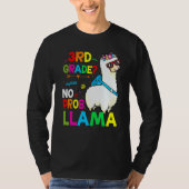 Third Team 3rd Grade Teacher Rainbow No Prob Llama T-shirt (Voorkant)