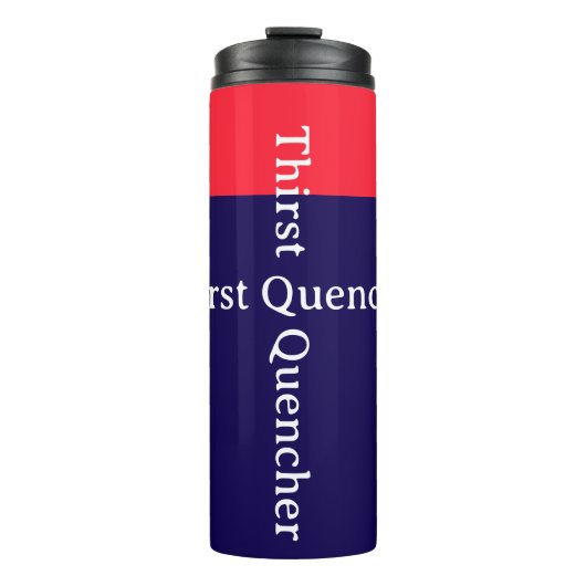 Thirst Quencher Rood Blauw Thermosbeker (Voorkant)