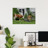 Thirsty Fleckvieh Poster (Thuiskantoor)