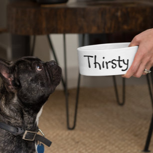 Thirsty Food Funny Humor Dog Pet Voerbakje