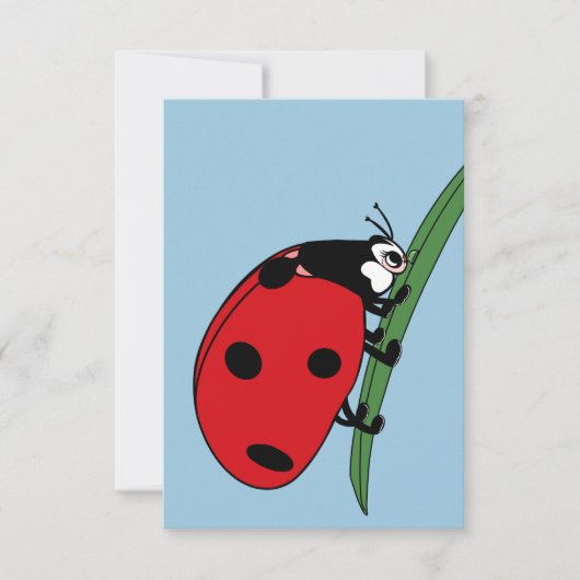 Thirsty Ladybug Bedankkaart (Voorkant)
