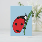 Thirsty Ladybug Bedankkaart (Staand voorkant)