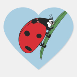 Thirsty Ladybug Hart Sticker