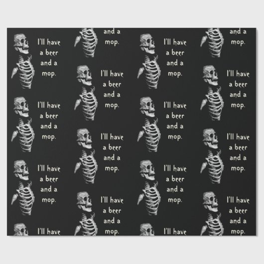Thirsty Skeleton Cadeaupapier (Vlak)