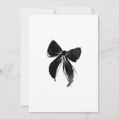 Thirteen black ribbon birthday teens invitation kaart (Achterkant)