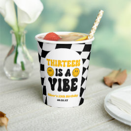 Thirteen Is A Vibe Retro 13th Birthday Party Papieren Bekers