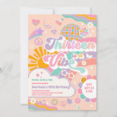 Thirteen Is A Vibe Sun Rainbow Disco 13th Birthday Kaart (Voorkant)