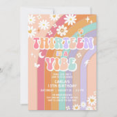 Thirteen is een Vibe Daisy Groovy 13e verjaardag Kaart (Voorkant)