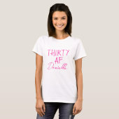 Thirty AF Grappig 30ste Verjaardag Roze T-shirt (Voorkant volledig)