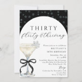 Thirty Flirty & Thriving Chic Winter 30th Birthday Kaart (Voorkant)