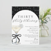 Thirty Flirty & Thriving Chic Winter 30th Birthday Kaart (Staand voorkant)