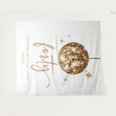 Thirty Gold Disco Ball 40th Birthday Party Wandkleed (Voorkant (horizontaal))