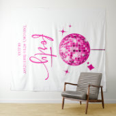 Thirty Pink Disco Ball 40th Birthday Party Wandkleed (In Situ (horizontaal))
