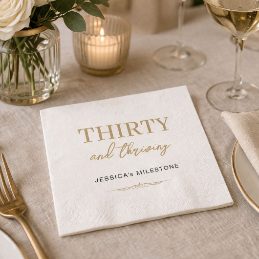 Thirty & Thriving 30th Birthday Party Servet