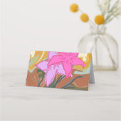 This abstract flower art design blends soft floral klantenkaartje (Achterkant)