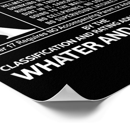 This Adult Has Been Rated Gen X  Poster (Hoek)