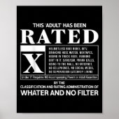 This Adult Has Been Rated Gen X  Poster (Voorkant)