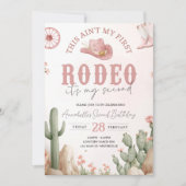 This Ain’t My First Rodeo Birthday Invitation, 2nd Kaart (Voorkant)