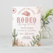 This Ain’t My First Rodeo Birthday Invitation, 2nd Kaart (Staand voorkant)