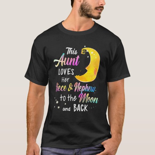 This Aunt Loves Her Niece and Nephew To T-shirt (Voorkant)