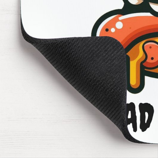 "This bad pizza logo mouse pad is just awesome!" Muismat (Hoek)