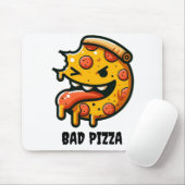 "This bad pizza logo mouse pad is just awesome!" Muismat (Met muis)