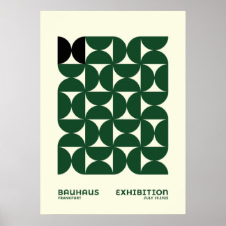 This Bauhaus-inspired geometric pattern poster fea