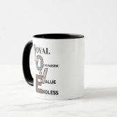 This beautiful mug shows how great love is. mok (Voorkant links)