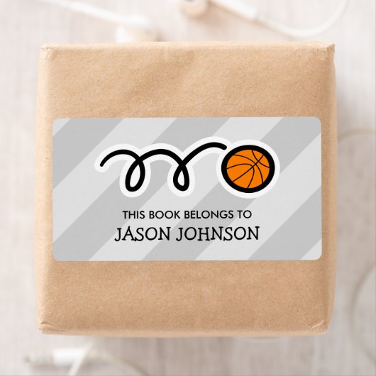 This book belongs to basketball bookplate labels (Insitu)