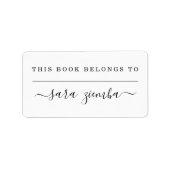 This Book Belongs to Book Label (Voorkant)