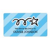 This book belongs to kids book labels with star (Voorkant)