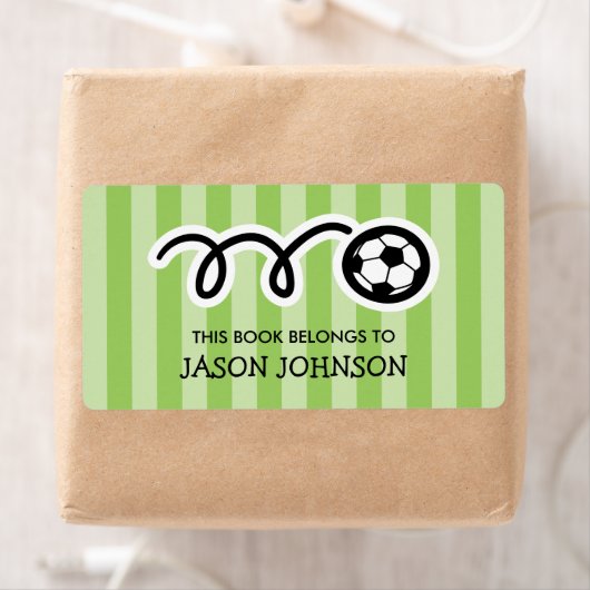 This book belongs to kids soccer bookplate labs etiket (Insitu)