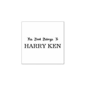 This Book Belongs To - Name Library Bookplate Kids Rubberstempel (Afrduk)