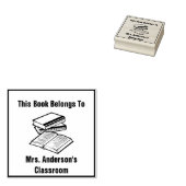This Book Belongs To Teacher Name Classroom Rubberstempel (Gestempeld)
