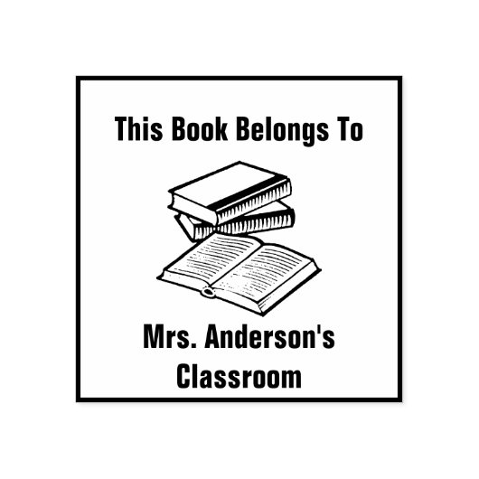 This Book Belongs To Teacher Name Classroom Rubberstempel (Afrduk)