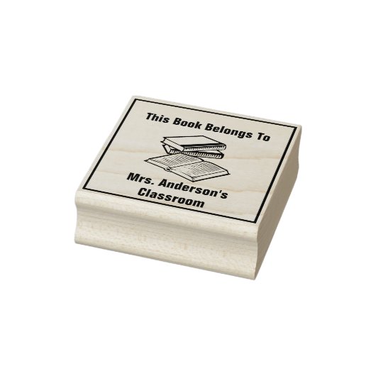 This Book Belongs To Teacher Name Classroom Rubberstempel (Stempel)