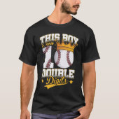 This Boy Double Digits 10 Year Old Birthday Ten Ba T-shirt (Voorkant)
