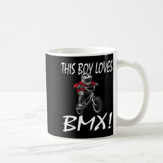 This Boy Loves Bmx, Kids Bmx  Koffiemok (Rechts)
