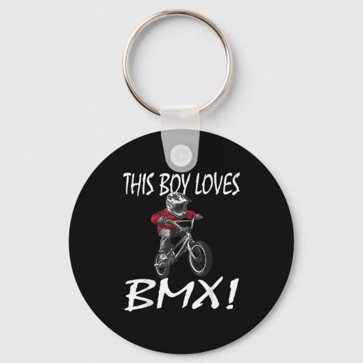This Boy Loves Bmx, Kids Bmx  Sleutelhanger (Voorkant)