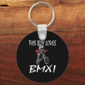 This Boy Loves Bmx, Kids Bmx  Sleutelhanger (Voorkant)